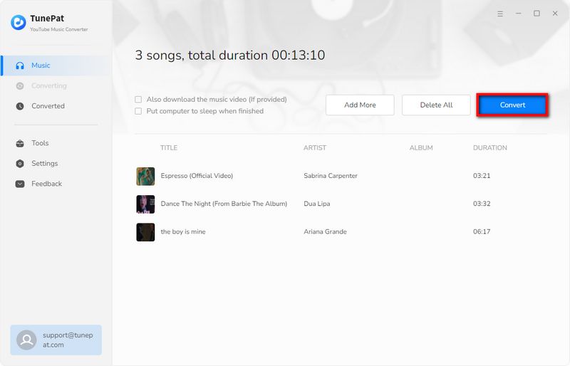 Add youtube music to TunePat