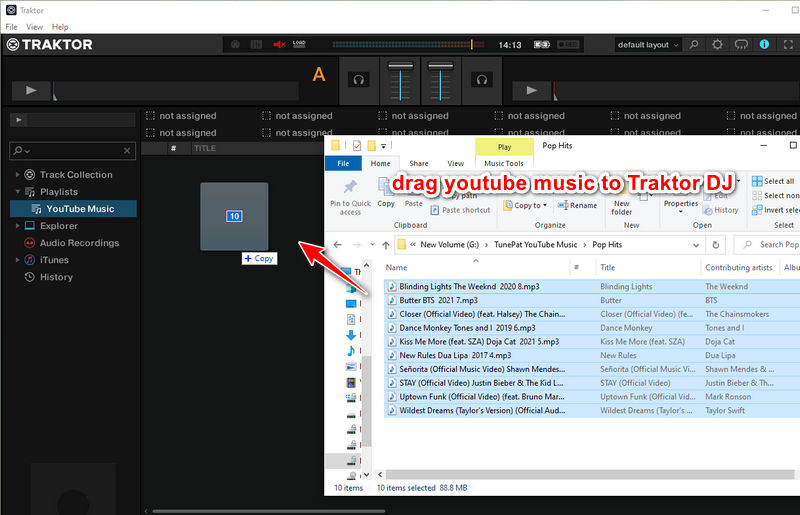 add youtube music to traktor dj