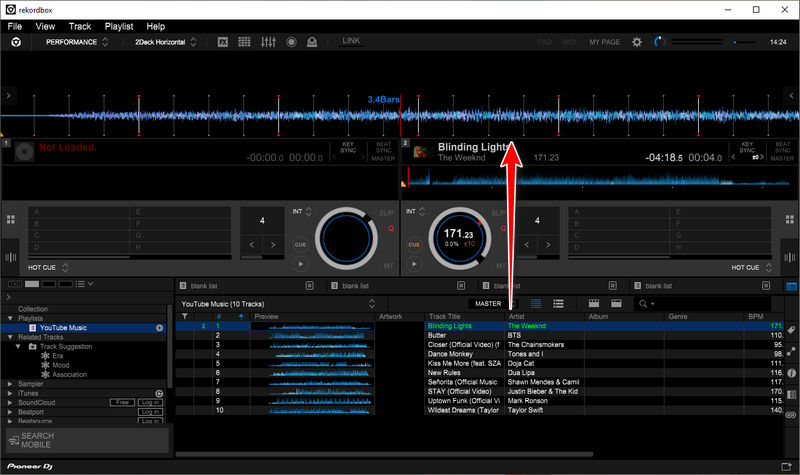 mix youtube music with pioneer dj rekordbox