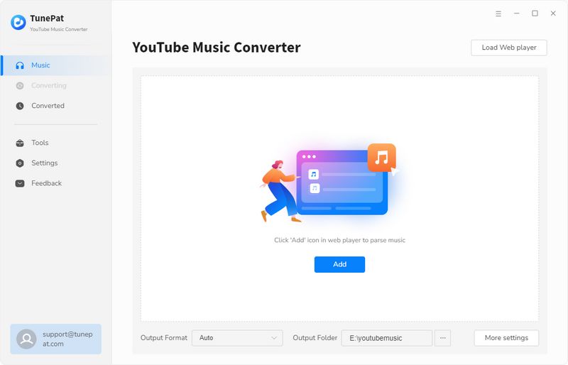 visit YouTube Music web player