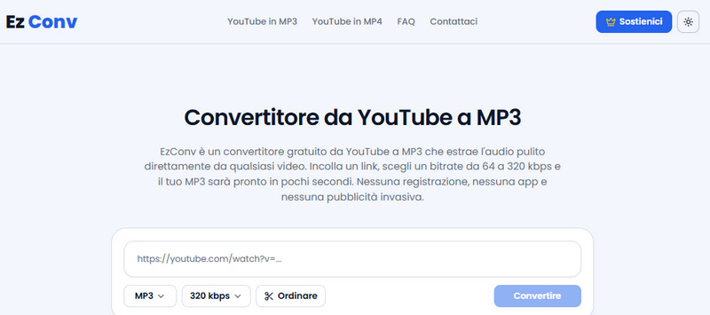 EzConv YouTube in MP3