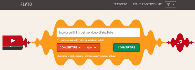 convertitore YouTube di FLVTO
