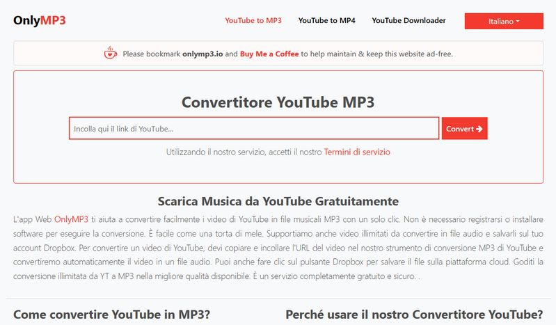OnlyMP3 YouTube to MP3 Converter