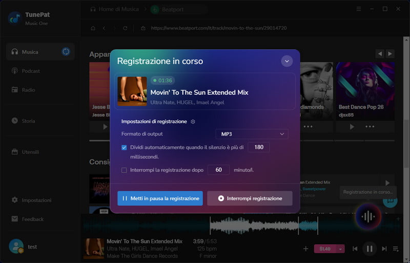 Aggiungere Beatport a TunePat