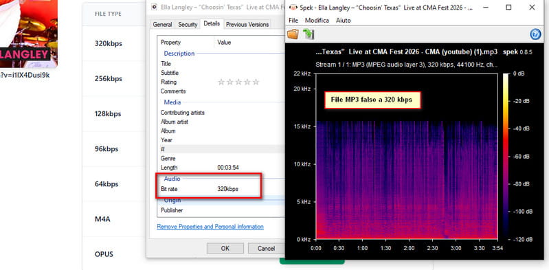 analisi della qualità audio di X2mate