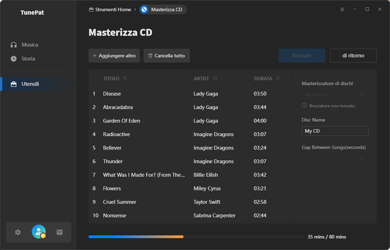 Masterizza CD