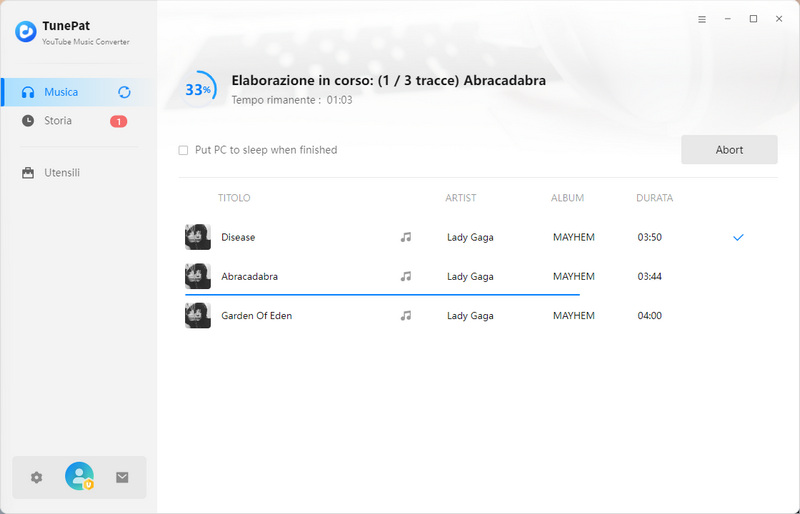 Converting YouTube Music Songs