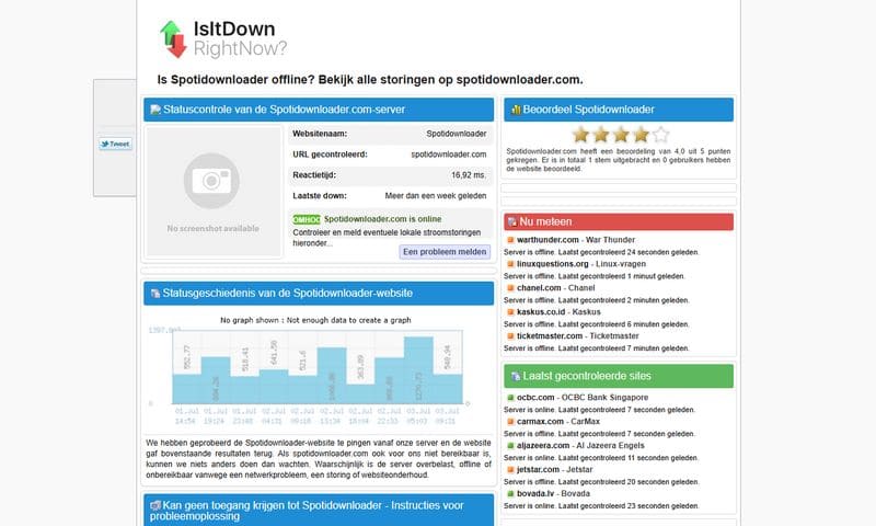 controleer website status
