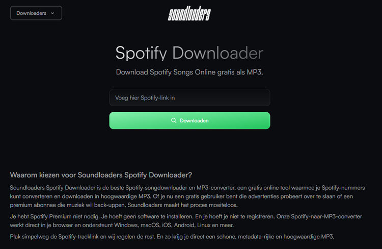 soundloaders Spotify muziek downloader