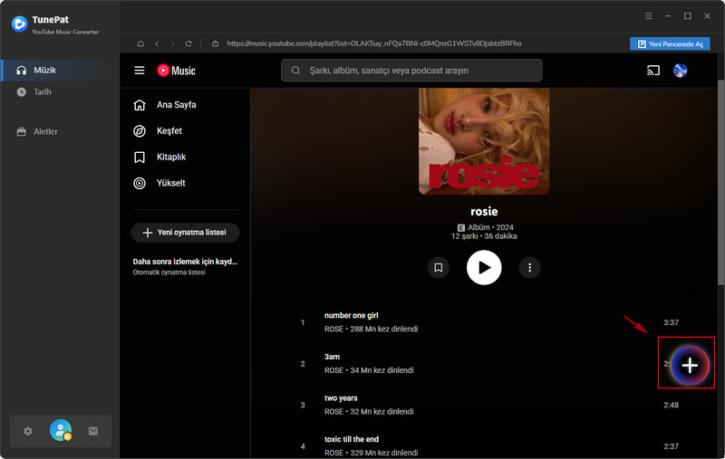 youtube music'i aç